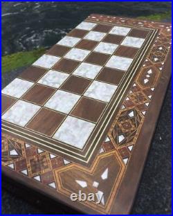 Large Antique Backgammon Set Wooden Vintage Game Board Father Husband Great Gift
