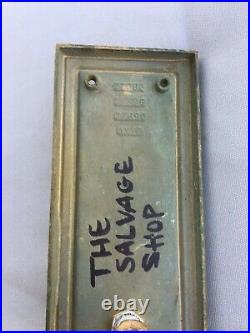 Large Antique Brass Bronze Industrial Door Pull Handle Vtg Bank Hardware 180-19J