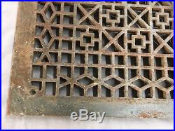 Large Antique Cast Iron Cold Air Return Vent Cover Vtg Old Grill 29x21 697-17E