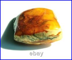 Large Antique Vintage Baltic Egg Yolk Amber Brooch Pin