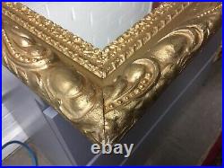 Large Antique Vintage Baroque Gold Gilt Ornate Mirror Or Picture Frame 27x23
