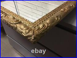 Large Antique Vintage Baroque Gold Gilt Ornate Mirror Or Picture Frame 27x23