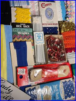 Large Antique Vintage Lace Lot Trim NIP Sewing Materials Rick Rack Braid Offray