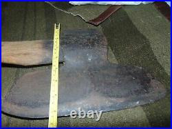 Large Antique Vintage Wm Beatty & Sons Chester PA Broad Axe Head & Handle