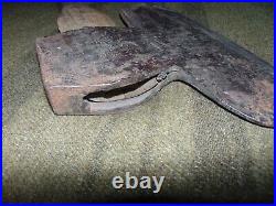 Large Antique Vintage Wm Beatty & Sons Chester PA Broad Axe Head & Handle
