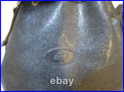Large Authentic Vintage Mulberry Black Scotcgrain/ Leather Sharpham Shoulder Bag