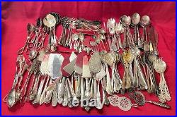 Large Lot of 175 Assorted Vintage Silverplate Large Serving Pieces