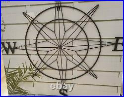 Large Metal Wall Art compass, indoor outdoor compass cardinal points 91cm x 91cm