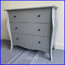 Large Shabby Chic Retro Chest of 3 Drawers Cabinet Hallway Bedroom Furniture