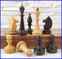 Large Tournament Chess Set 1980 USSR Soviet Wooden Vintage antique not used