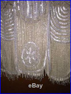 Large Vintage 1920's Glass Beaded Flapper Dress