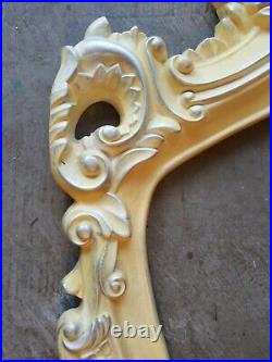 Large Vintage Fancy French Detailed Gilt Mirror Picture Frame Panel