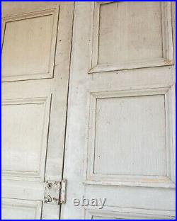 Large Vintage French Old Paint Shutters Chateau Doors