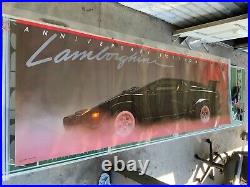 Large Vintage Lamborghini Anniversary Edition Poster 1989 70x20 Laminated