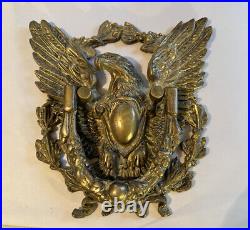 Large Vintage Solid Brass American Bald Eagle door Knocker 8X8