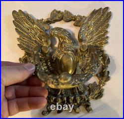 Large Vintage Solid Brass American Bald Eagle door Knocker 8X8
