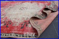 Large rug, Oushak rug, Turkish rug, Vintage handmade rug, 5.2 x 9.8 ft. MBZ0697