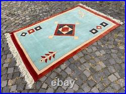 Large rug, Turkish rug, Wool rug, Vintage rug, Handmade rug 4,7 x 7,5 ft
