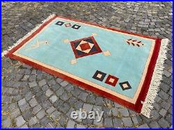Large rug, Turkish rug, Wool rug, Vintage rug, Handmade rug 4,7 x 7,5 ft