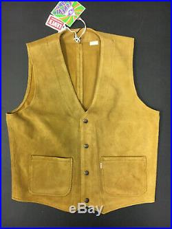 Levi's Vintage Collection Leather Vest Waistcoat LVC 2017 Made In Italy Levis
