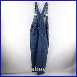 NOS Vintage 90s Streetwear Mens Large Baggy Wide Leg Denim Jean Overalls Bibs
