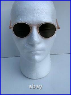 NOS Vintage Retro Wilson Mydriatic/Sunglasses Flesh Large Frames Made in U. S. A