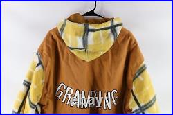 NOS Vtg 90s Mens Large Grambling State University Plaid Hooded Varsity Jacket