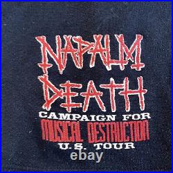 Napalm Death Vintage Sweat Shorts 1992 Large