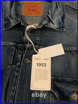 New Authentic Levi's Vintage Clothing LVC Type II 1953 Big E Selvedge 507xx L