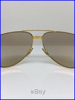 New Vintage Cartier Aviator Gold 62mm Large Vendome Sunglasses France
