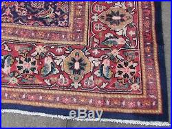 Old Hand Made Traditional Vintage Rugs Oriental Wool Blue Large Carpet 403x279cm