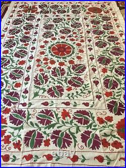 Original Uzbek Vintage Large Beautiful Handmade Wall Decor Embroidery Suzani