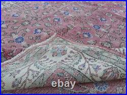 Pink Vintage Turkish Rug Antique Wool Woven Rug Large Area Rug Bedroom Home Art