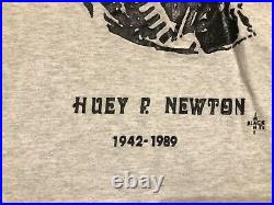 RARE VTG Huey P Newton shirt Large MEMORIAL Black Panther Party Rap Tee Hampton