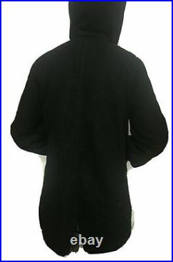 RICK OWENS Slab Vintage MRH6001 Wax Coated Hooded Denim Winter Jacket Size L NEW