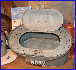 Rare Large Antique Minnow Bucket 1926 Exc Display Pop for Den Fishing Collector