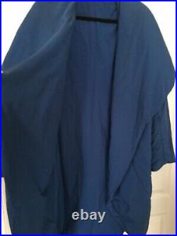 Rare OMO Norma Kamali Iconic Blue Cocoon Coat Size Large