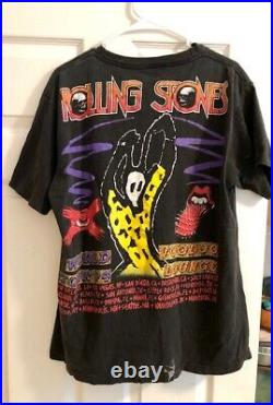 Rolling Stones Voodoo Lounge 1994 Black Vintage Concert T-shirt Large