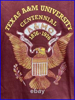 Russell Athletic VINTAGE SHIRT Texas A & M Centennial 1976 New NOS Single Stitch