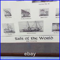 Sails of the World by Mark Whitcombe Large Signed Print, Vintage Nautical Art