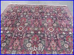 Shabby Chic Worn Vintage Hand Made Traditional Blue Wool Large Carpet 316x245cm