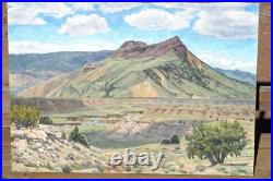 Superb, Large Original Vintage Southwestern Desert Landscape Painting New Mexico