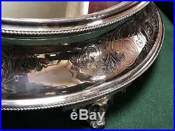 Superb Victorian / Vintage Large Silver Plated Mirror Top Wedding Cake Stand