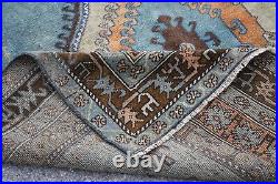 Turkish Rug, Vintage Rug, Large Carpet, Oushak Rug, 57x111 inches Green Rug, 400