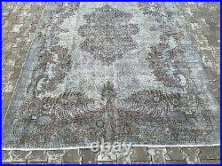 Turkish Vintage Oushak geometric rug Large Bohemian Rug Antique Anatolian Rug
