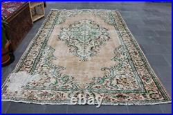 Turkish large size rug, Handmade rug, Oushak vintage rug, 6.0 x 9.9 ft. MBZ0096