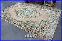 Turkish large size rug, Handmade rug, Oushak vintage rug, 6.0 x 9.9 ft. MBZ0096