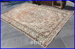 Turkish rug, Vintage rug, Handmade rug, Large size rug, 6.3 x 9.4 ft. MBZ1075
