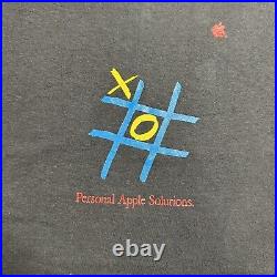 VINTAGE 80s RARE Apple Macintosh Tic Tac Toe Shirt Steve Jobs DEADSTOCK Large L
