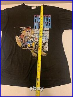 VINTAGE FASTER PUSSYCAT T SHIRT 1988 IT AIN'T PRETTY BEING EASY! Sz Large